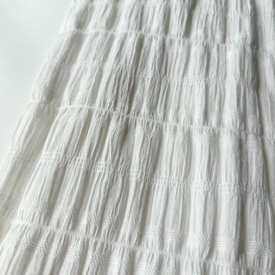 Батист Воздушный с горизонтальными полосками Молочный