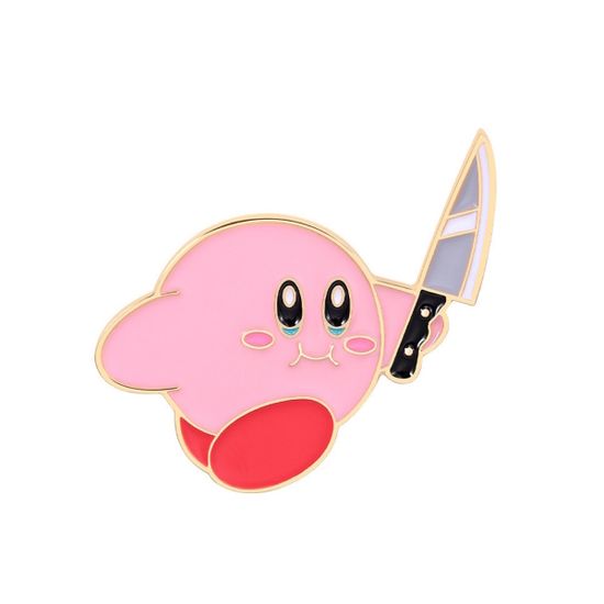 Значок металлический Нинтендо Кирби не шутит, р-р 4,2х2,8см