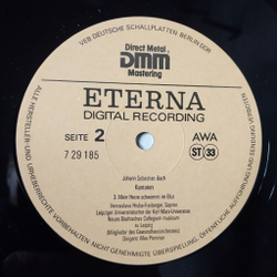 Винтажная виниловая пластинка LP J. S. Bach И.С. Бах Kantaten Кантаты (ГДР 1989)