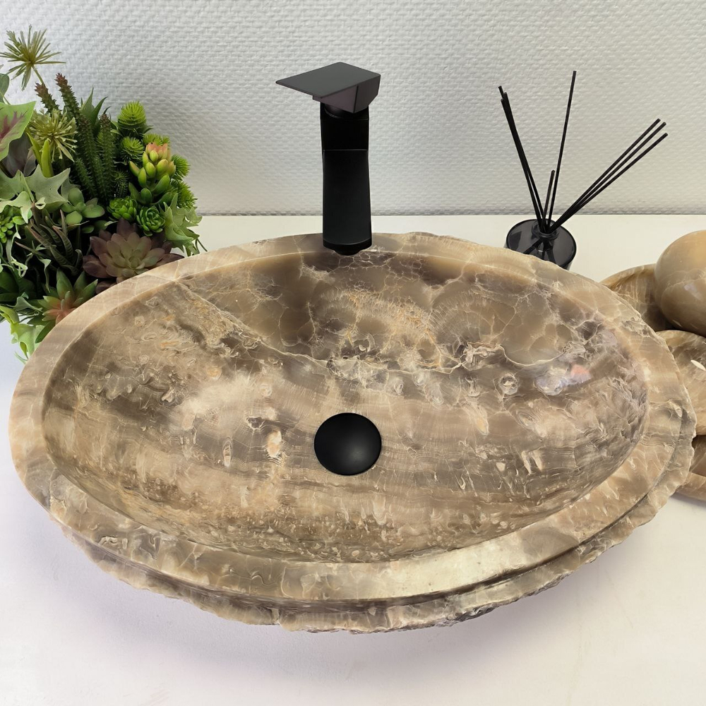 Раковина из оникса Oval Marmo Wave OO-62340 58*38*15 0103
