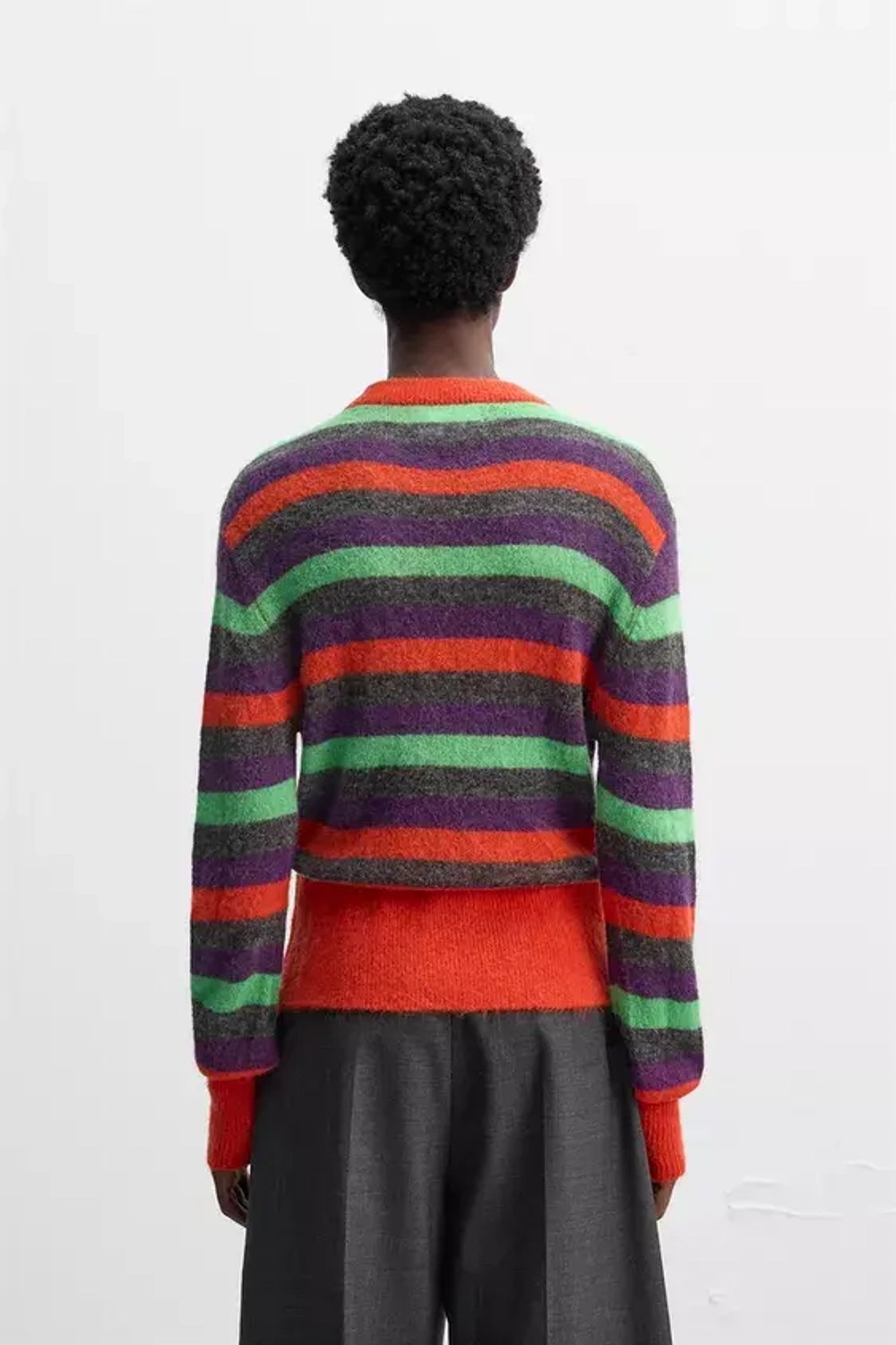 ZARA X HARRY LAMBERT СВИТЕР В ПОЛОСКУ, КРАСНЫЙ