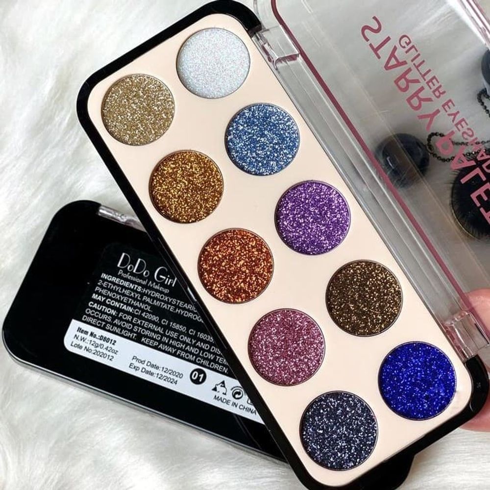 Глиттер для век DoDo Girl Starry Palette тон 01, 10 цветов