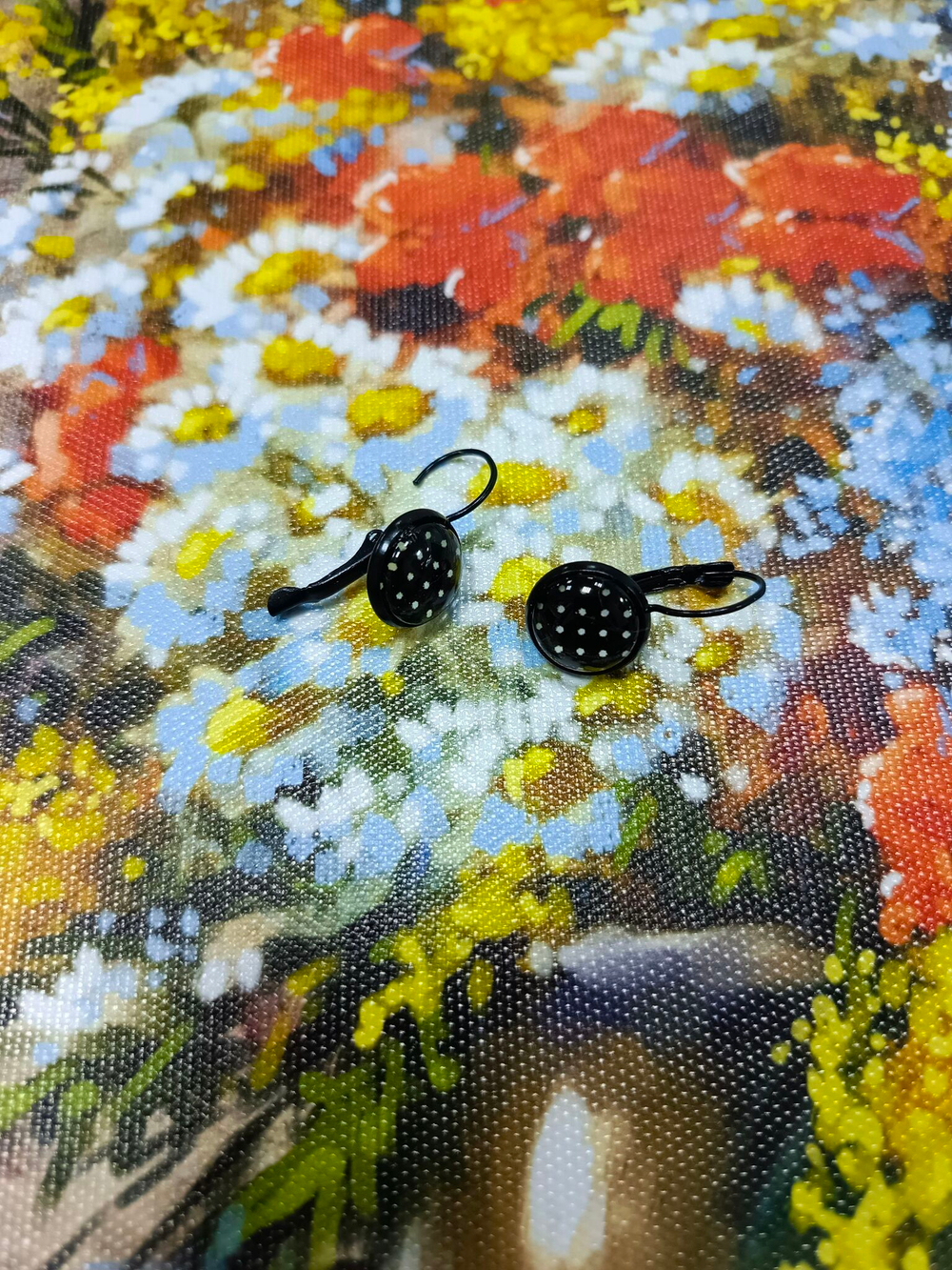 Серьги с кабошонами. Ручной работы.