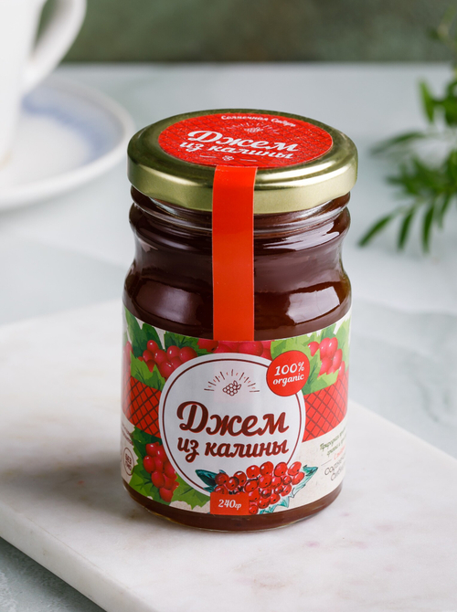 Джем из Калины / банка / 240 гр / Солнечная Сибирь
