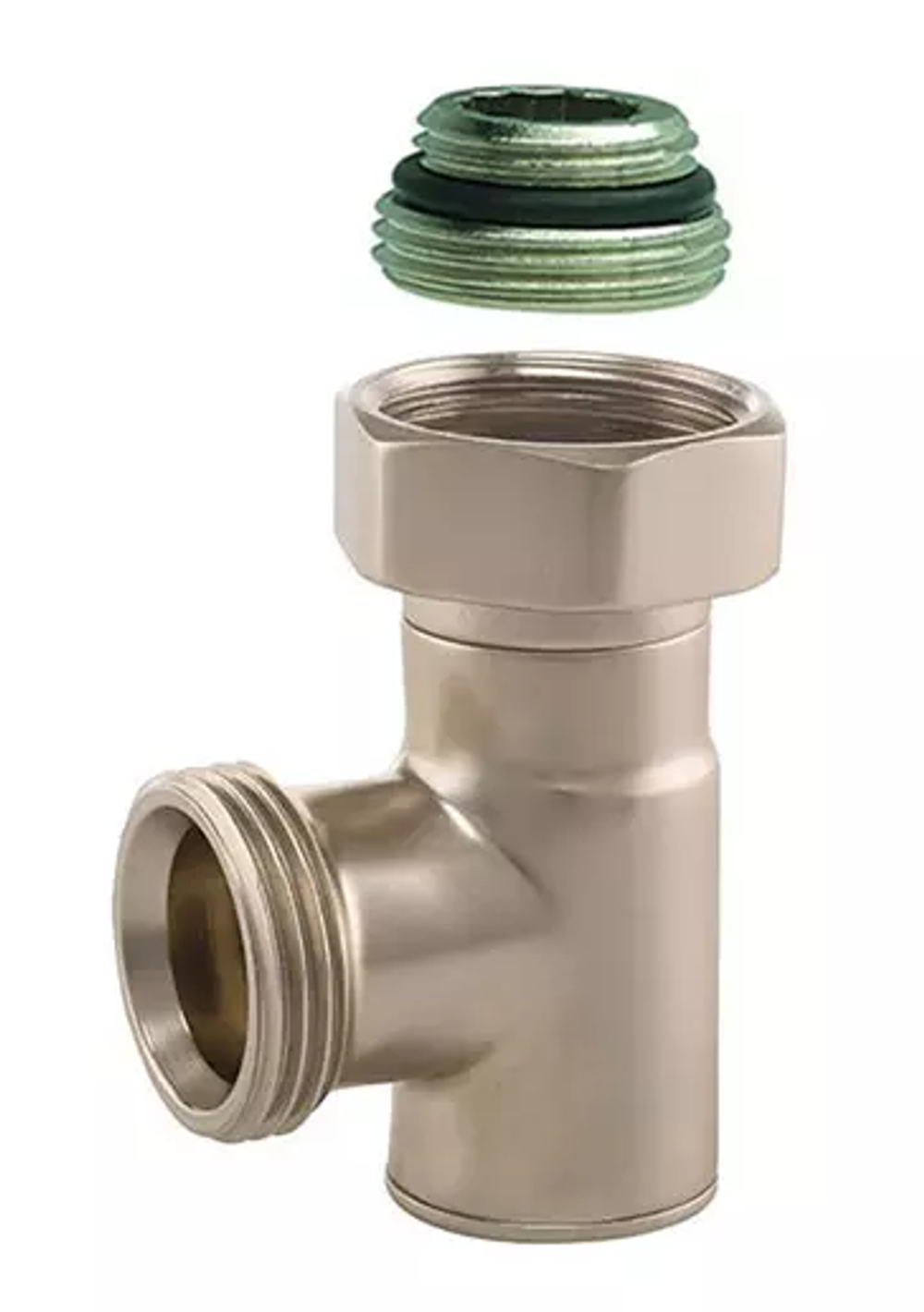 Вентиль запорный 3/4" угловой ( icma) никель