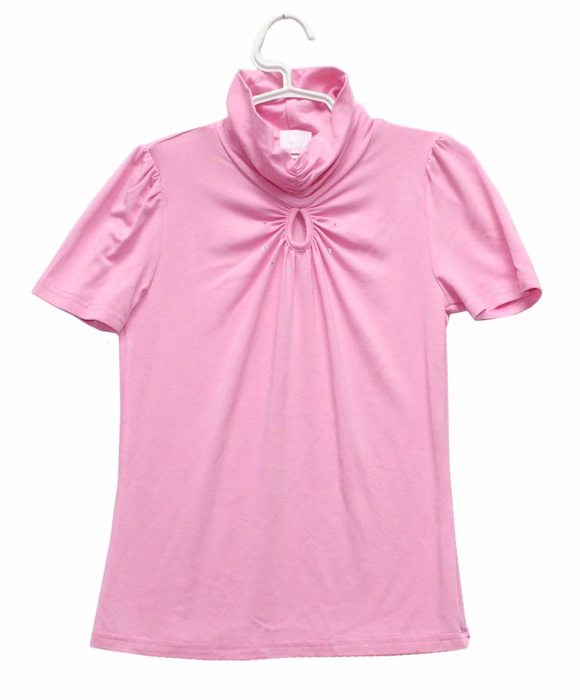 Водолазка с коротким рукавом для девочки ДТ096 розовая
