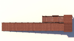 Зимняя деревянная горка WF-10 с крышей (длина ската 10 м)