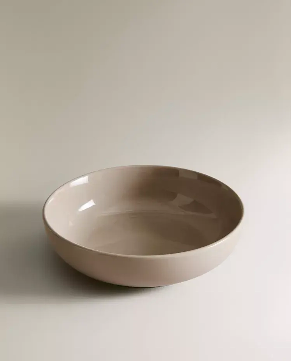 ZARA HOME ГЛУБОКАЯ ТАРЕЛКА ИЗ КЕРАМИКИ, БЕЖЕВЫЙ