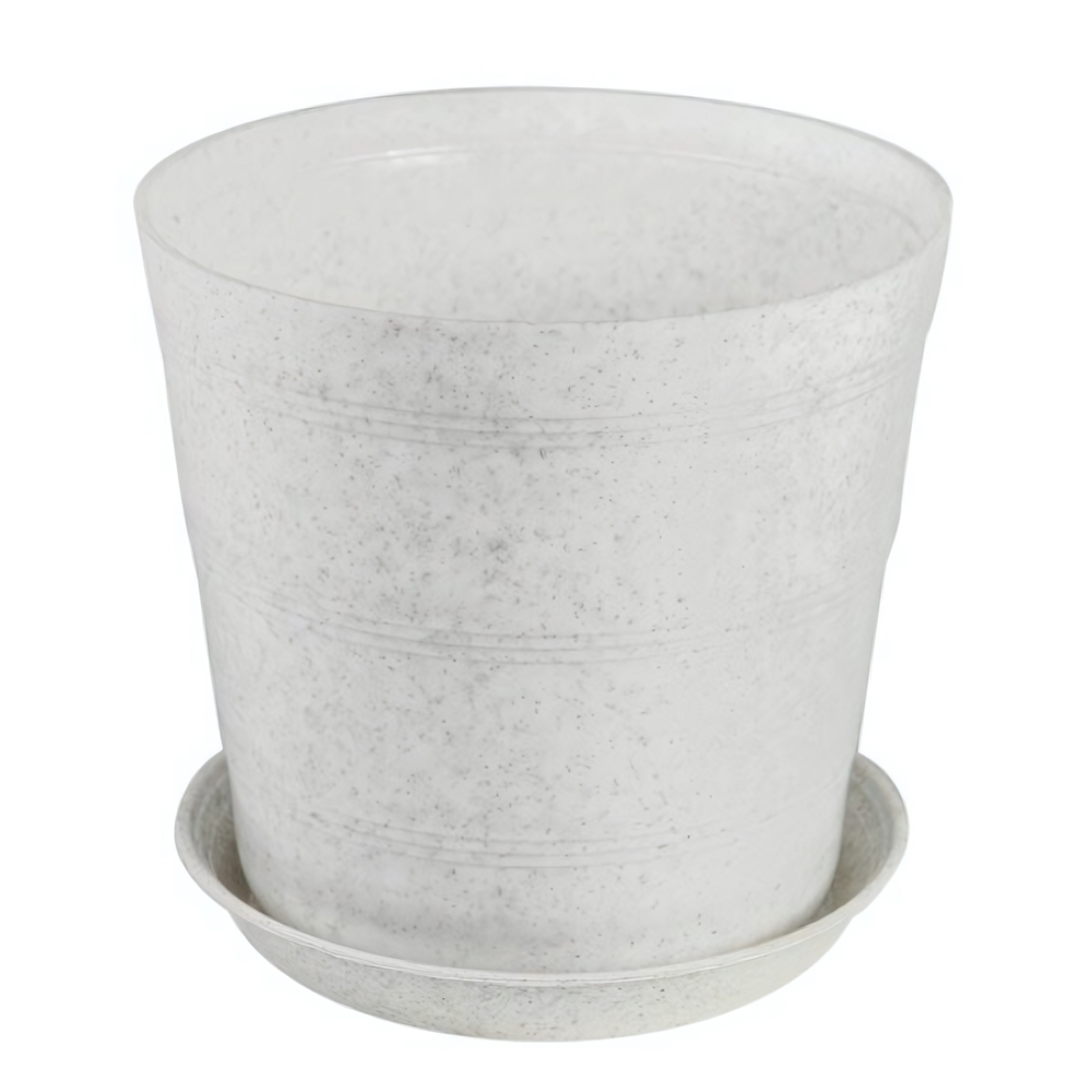 Кашпо "Классик" с поддоном 2л (цвет мраморный)