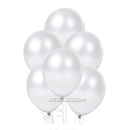 Белые шары "Перламутр" с гелием
