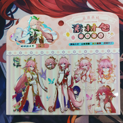 Прозрачные стикеры "Genshin Impact / Геншин - Яэ Мико"