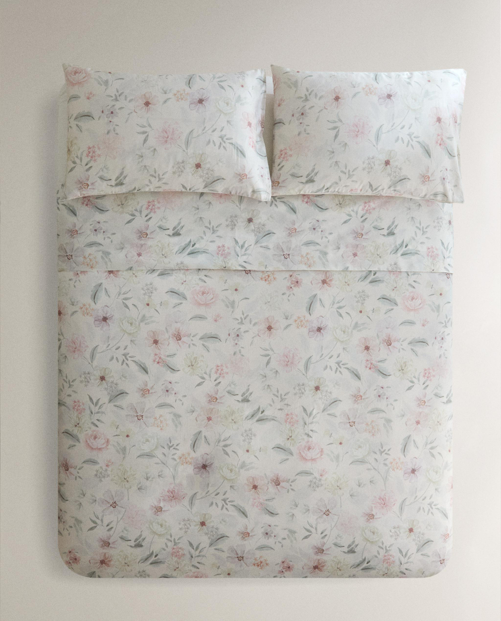 Пододеяльник Zara Home сатин, хлопок 100%, с цветочным принтом, 6166/088
