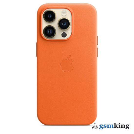 Apple Leather Case with MagSafe iPhone 14 Pro Orange (Оранжевый) MPPL3ZM/A