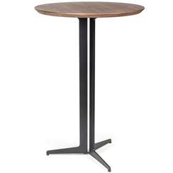 Барный стол Slot Ø65х96 см, орех, ножка черный металл