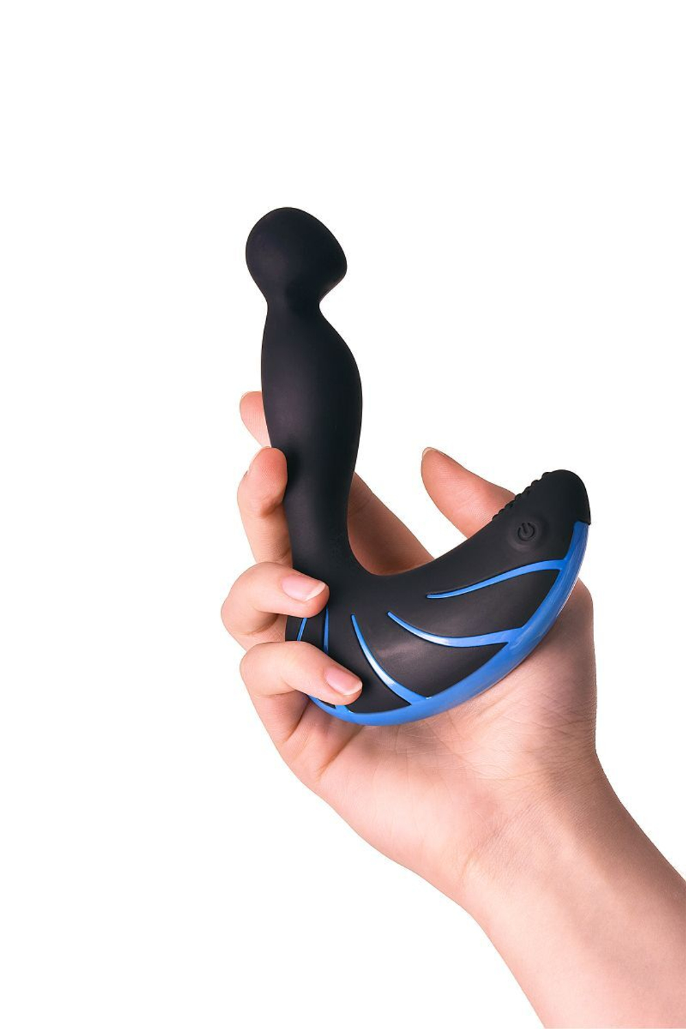 Чёрно-синий массажер простаты Erotist Third (Цвет: черный с синим)