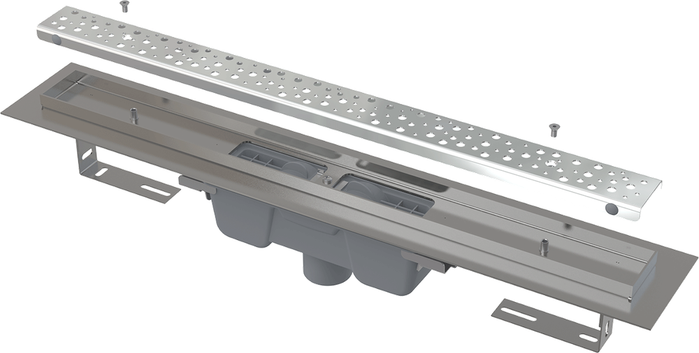 APZ1011-850M	 Водоотводящий желоб ANTIVANDAL с решеткой, вертикальный сток