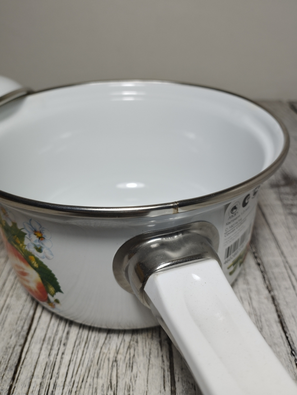 Кастрюля 1,0л цилин с 1 ручкой Сочная клубника С1607/4АП