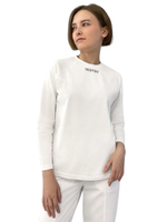 Лонгслив медицинский женский Тезис TZ112, принт "DENTIST", белый, 52