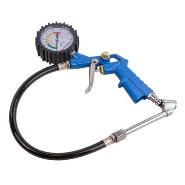 Пистолет для подкачки шин с аналоговым манометром и шлангом (0-16Bar), в блистере Forsage F-TG04