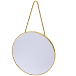 Зеркало подвесное «ЭЛАНТРА», круг, цвет золото, d-21см