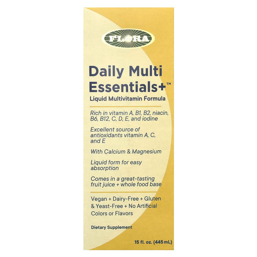 Flora, Daily Multi Essentials+, мультивитамины, 445 мл (15 жидк. унций)