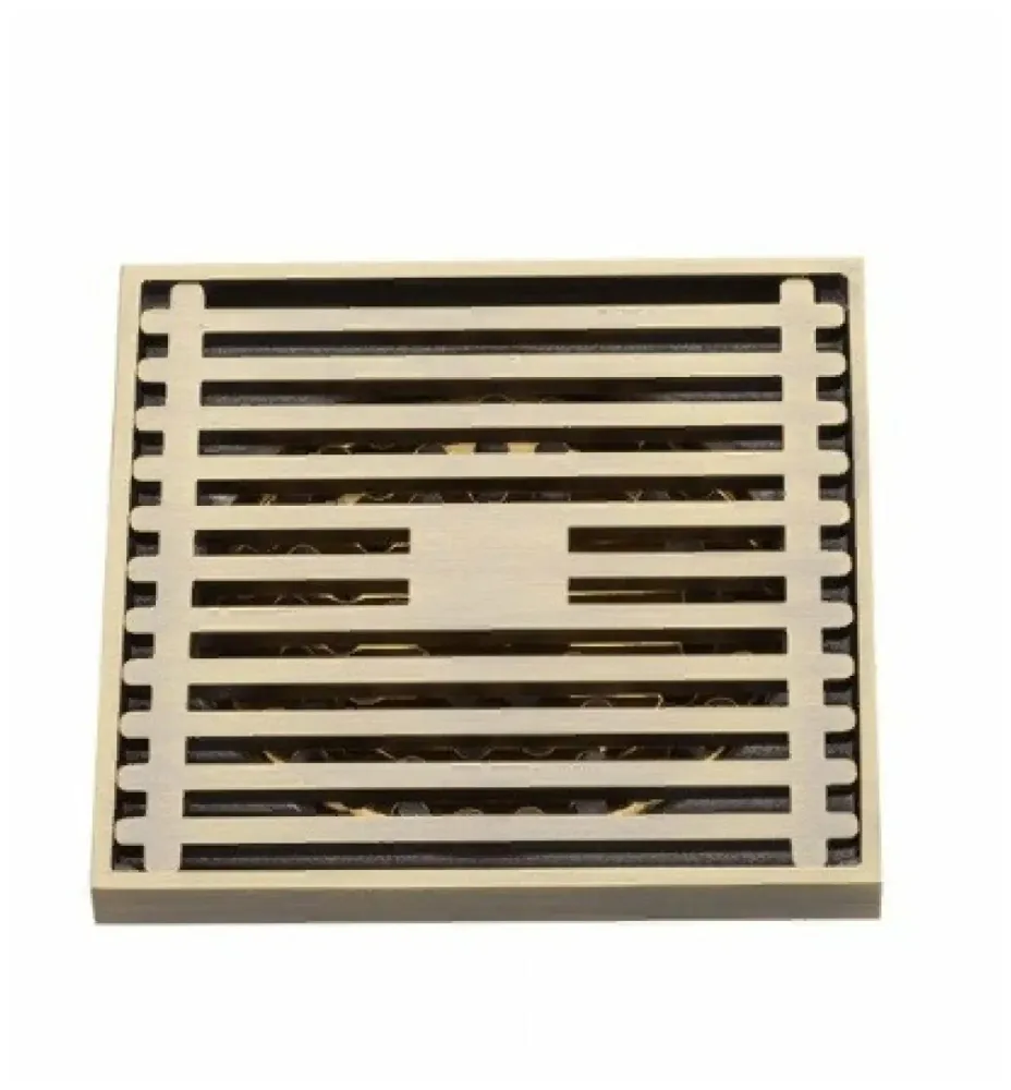 Трап для душа Gappo G81004-4, 100 x 100 мм, бронза
