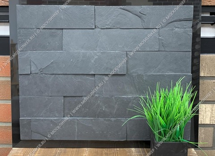 Плитка-сланец черный, нарезка Pharaon 70x300x10-20