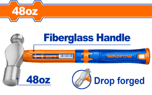 Молоток с круглым бойком 1300 гр (6/12) WADFOW WHM5348