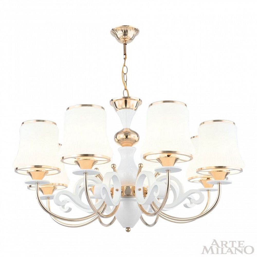 Подвесная люстра Arte Milano Florentia-1097 301097/8 Wh/Gd