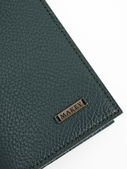 Обложка для паспорта с карманами «Классика». Цвет зелёный