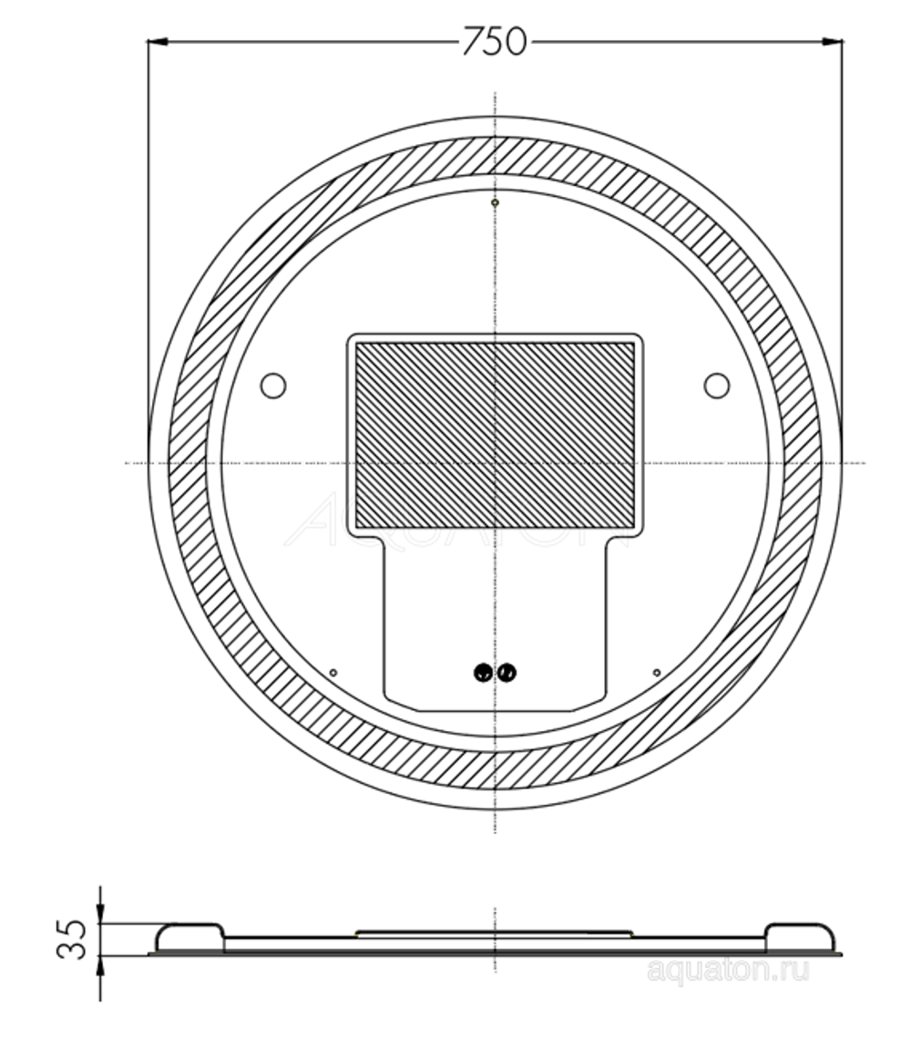 Зеркало Aquaton Анелло 75 1A260702AK010