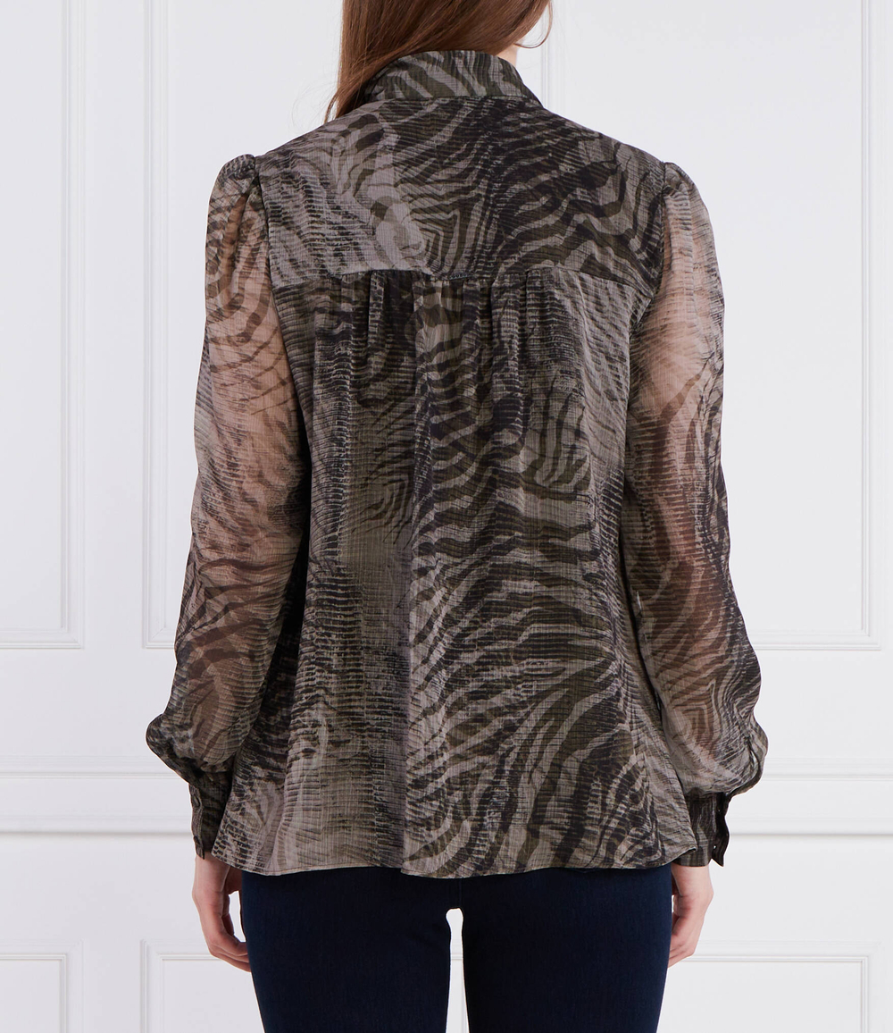 блузка nadine GUESS - графитовый (W2BH19 WDWT2)