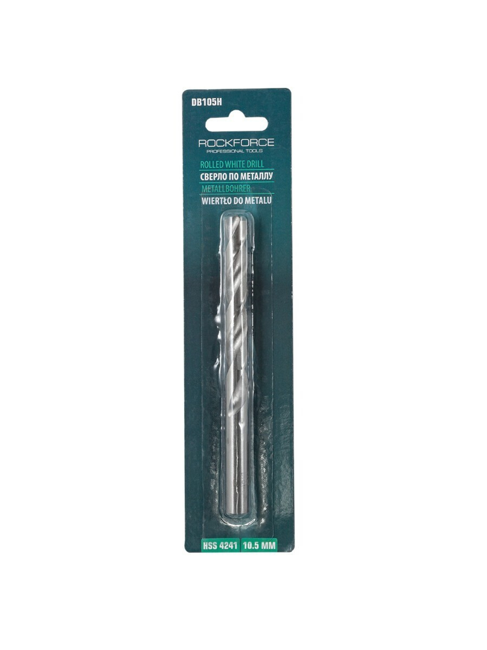 Сверло по металлу 10.5ммHSS+, в блистере RockForce##Rock FORCE RF-DB105H