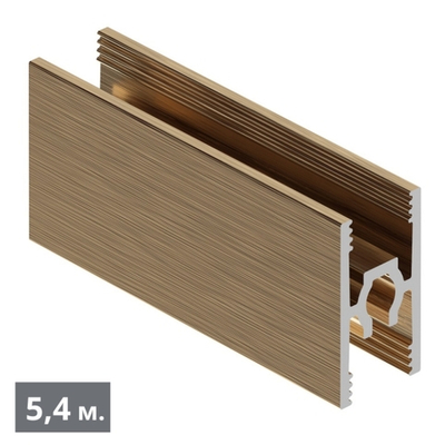 СТАНДАРТ Рамка средняя двери - центральный ригель (5,40 м) золото шлифованное (AL) (AS0640) Aristo (