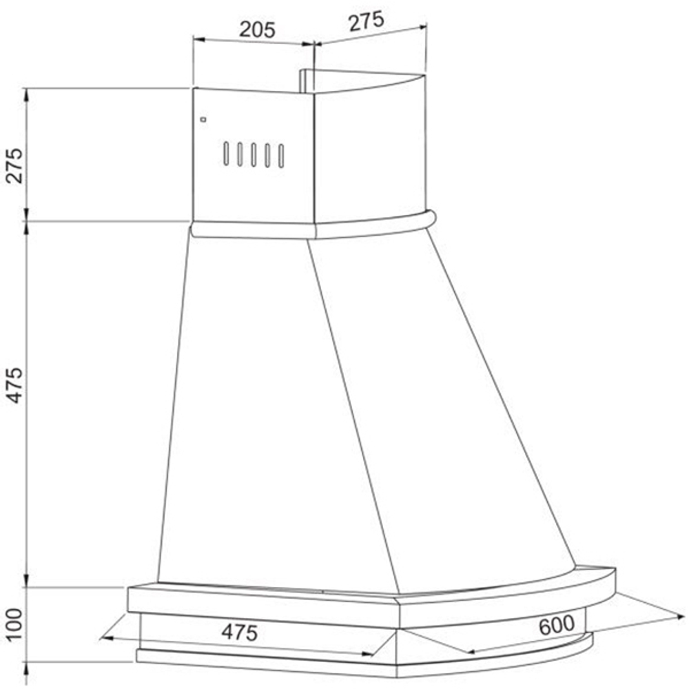 Вытяжка 60 см Korting KHC 6730 RI