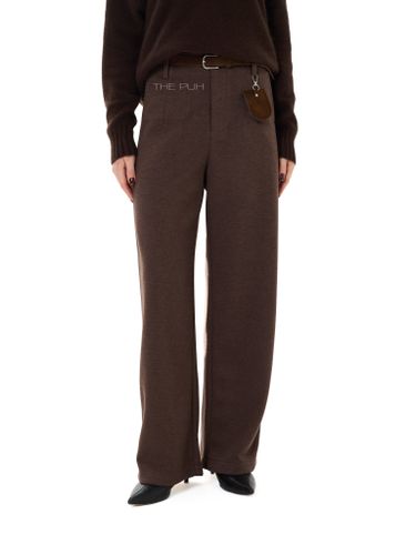 Прямые брюки цвета капучино с ремнем