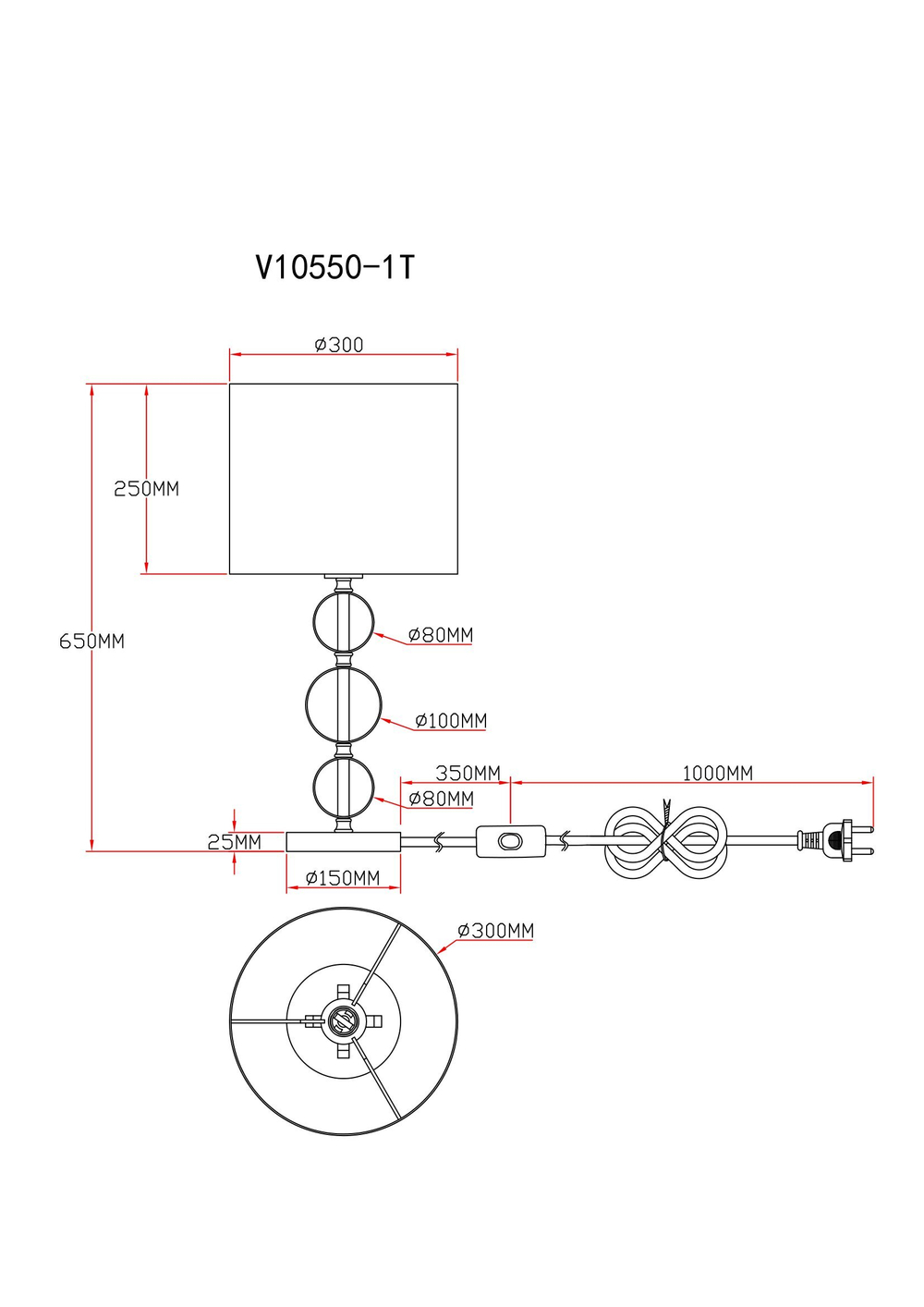 Лампа настольная Moderli V10550-1T Brulee