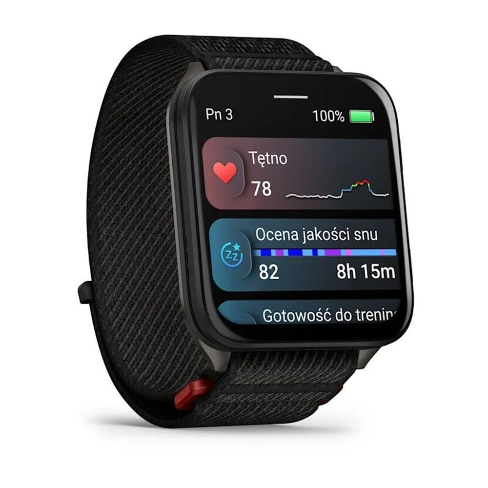 Garmin Venu X1 черные с серой титановой крышкой, черным нейлоновым ремешком ComfortFit