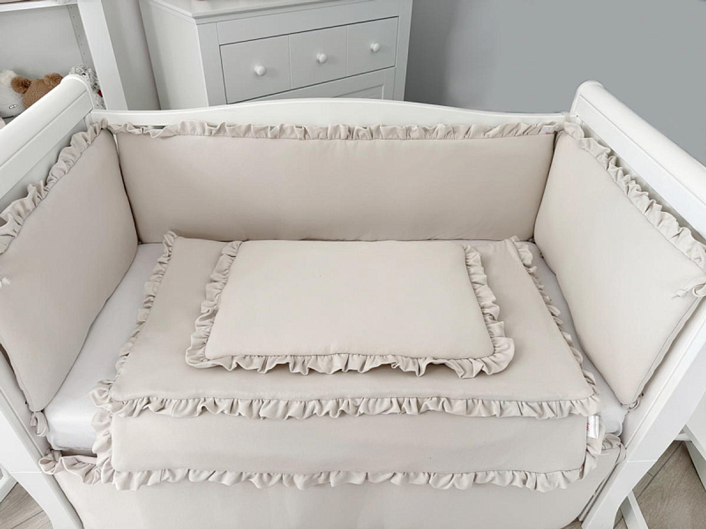 Комплект постельного белья Lepre New Royal Collection 4 предмета 120х90 см капучино