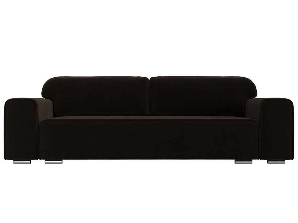 Диван прямой Лига-029, ВЕЛЮР Коричневый