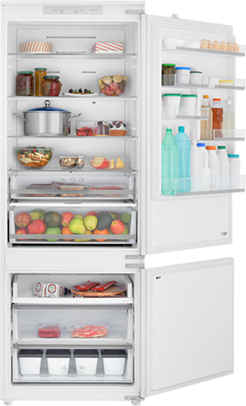 Встраиваемый двухкамерный холодильник Zugel ZRI2003FNF