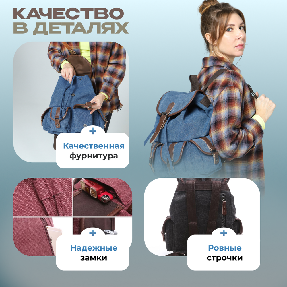 Рюкзак Венеция - Голубой