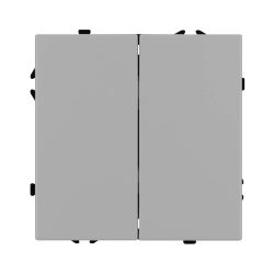 Механизм выключателя двухклавишный непроходной SWT-NOBE-MK02-SFPL-IS (230V, 10A) (Arlight, Никель) 059420