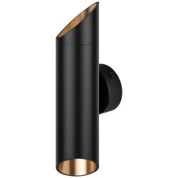 Светильник настенный ЭРА WL52 BK/GD 2*GU10 2*12Вт IP20 черный, золото