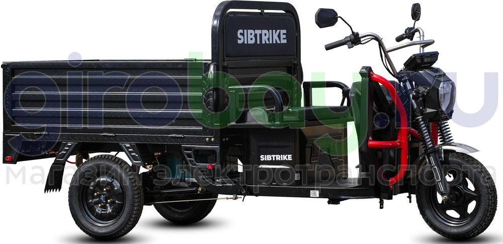 Грузовой электрический трицикл WHITE SIBERIA SIBTRIKE CARGO 1500W (60V/36Ah) - версия 2025 года фото №10