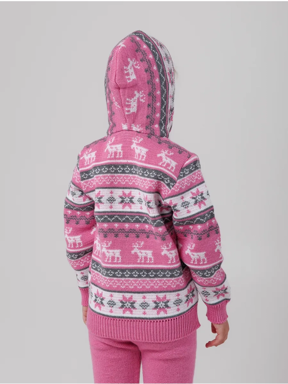 Кофта вязаная на молнии с капюшоном