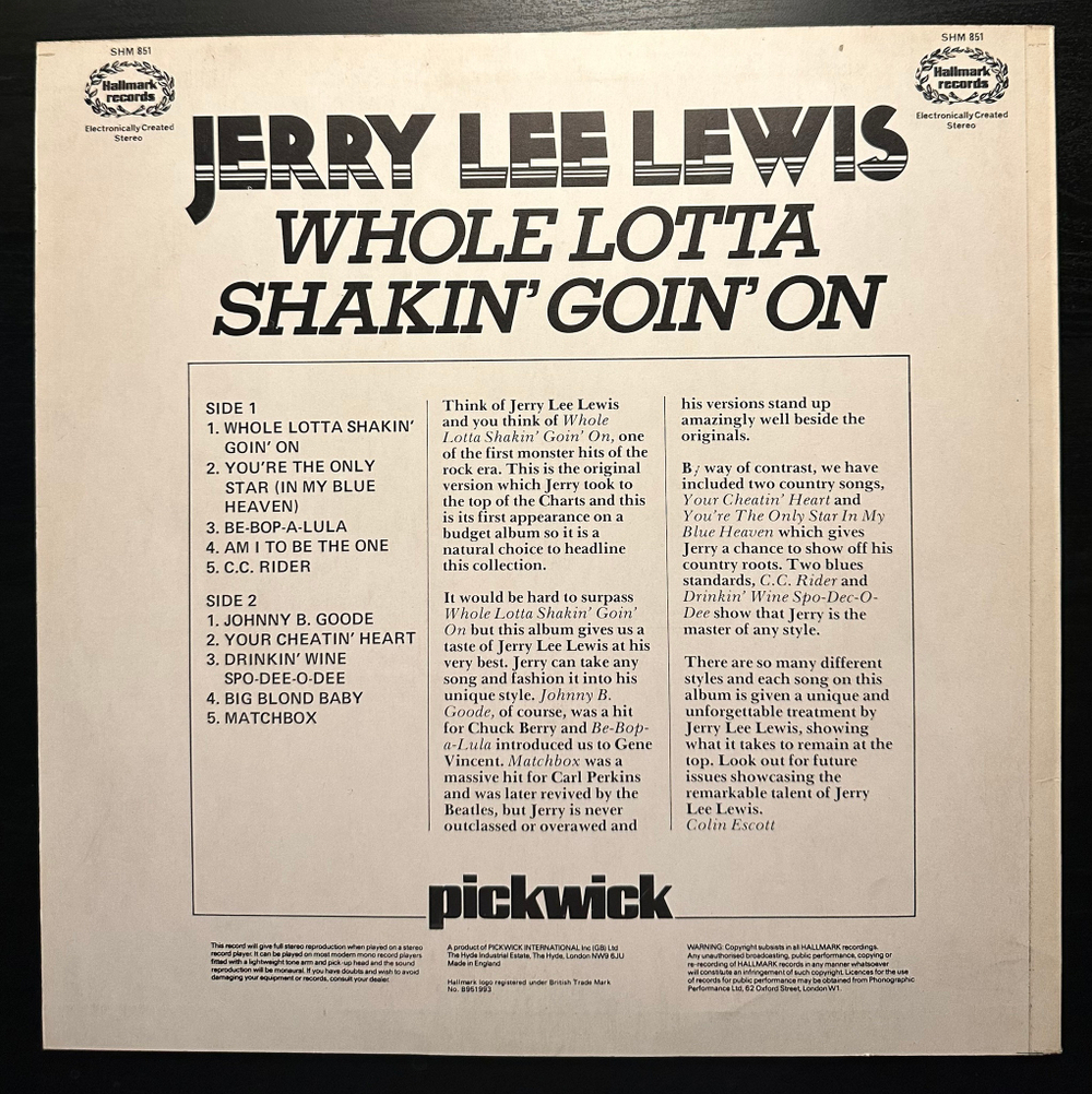 Jerry Lee Lewis - Whole Lotta Shakin' Goin' On (Англия 1973г.)