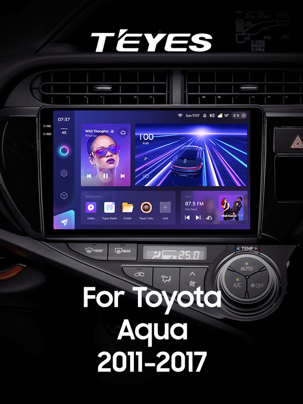 Teyes CC3 2K 9"для Toyota Aqua 2011-2017