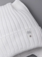 Шапка для девочки с ушками осенняя