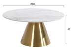 Стол журнальный Garda Decor Garda Decor керамогранит белый d80*40 см